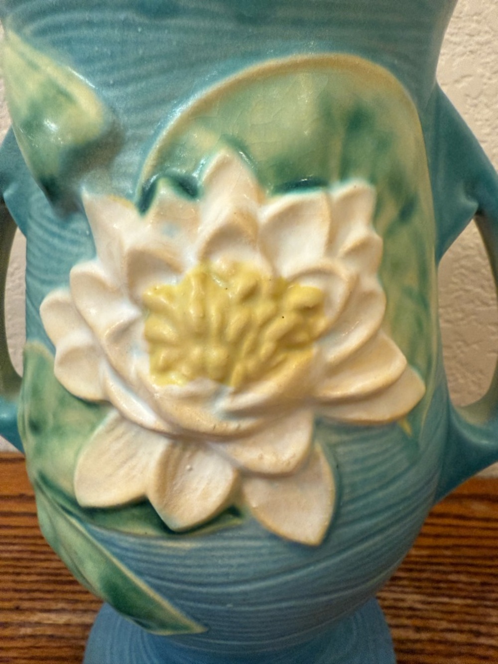 Roseville Pottery Water Lily Vase 78-9 Blue 1943 Vintage MCM Art Deco 9" - Picture 11 of 16